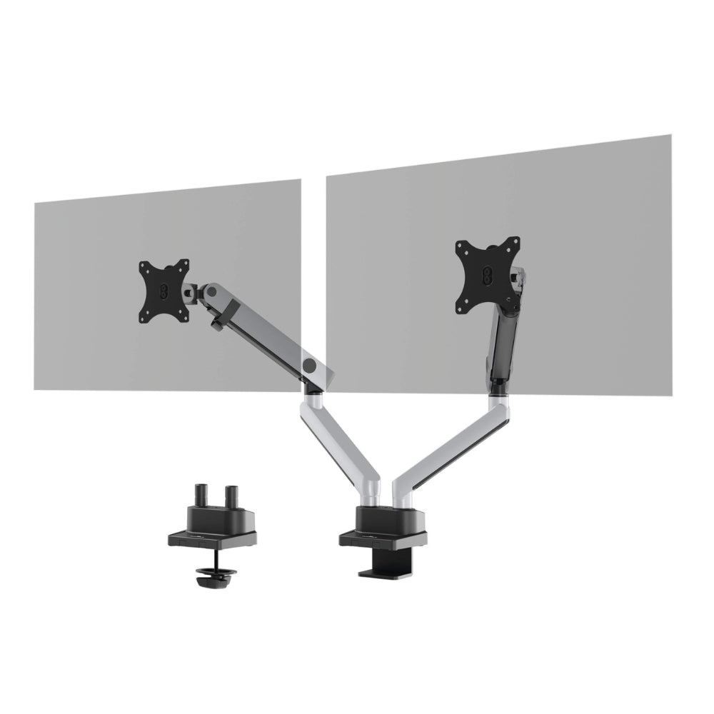 Durable SELECT Uchwyt do 2 monitorów z mocowaniem do stołu
