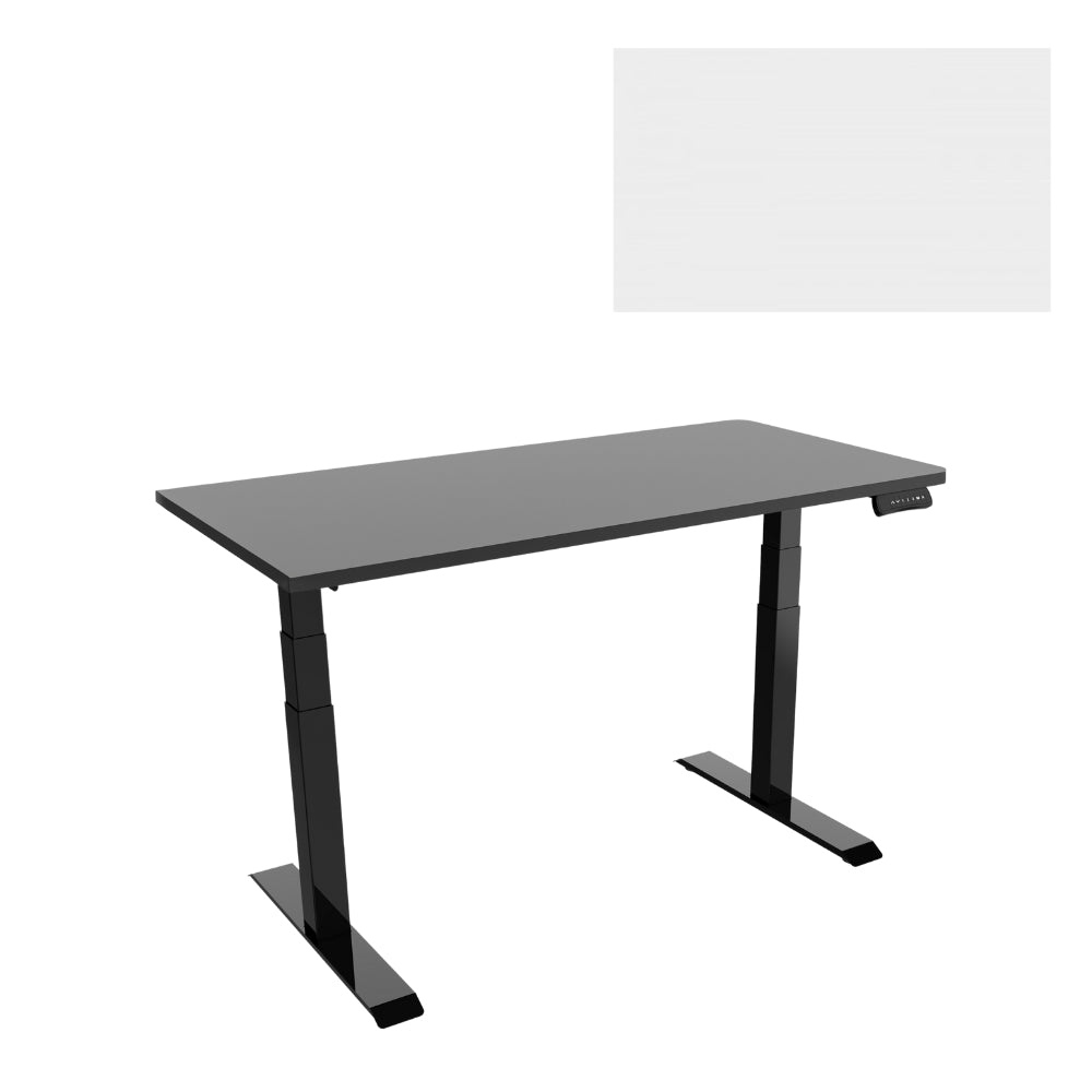 UNIQUE Biurko elektryczne z blatem 140x70 cm GROW Białe