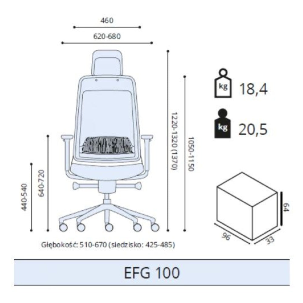 ELZAP Fotel ergonomiczny Shine EFG 100B