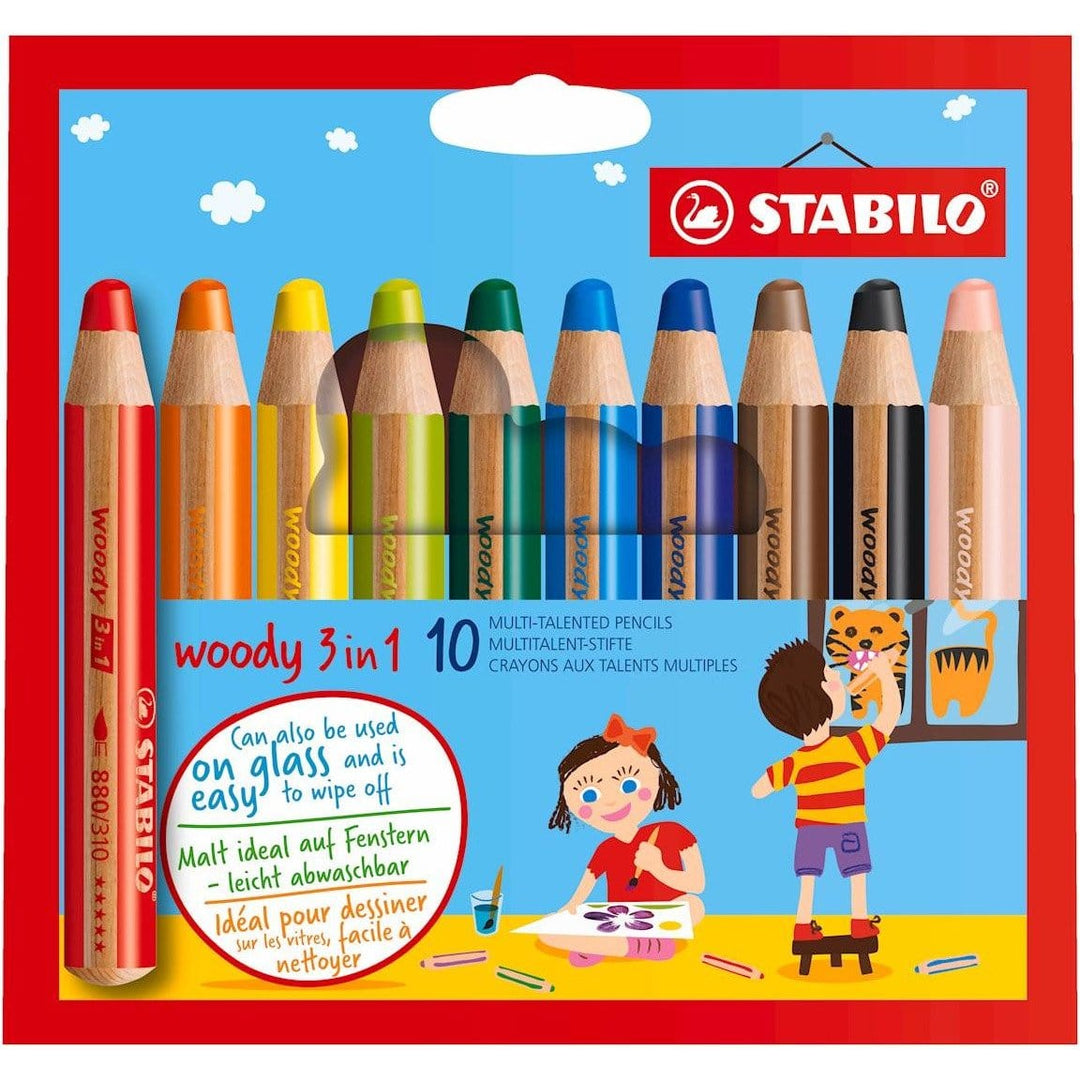 Stabilo Kredki Woody 3w1 10 kolorów