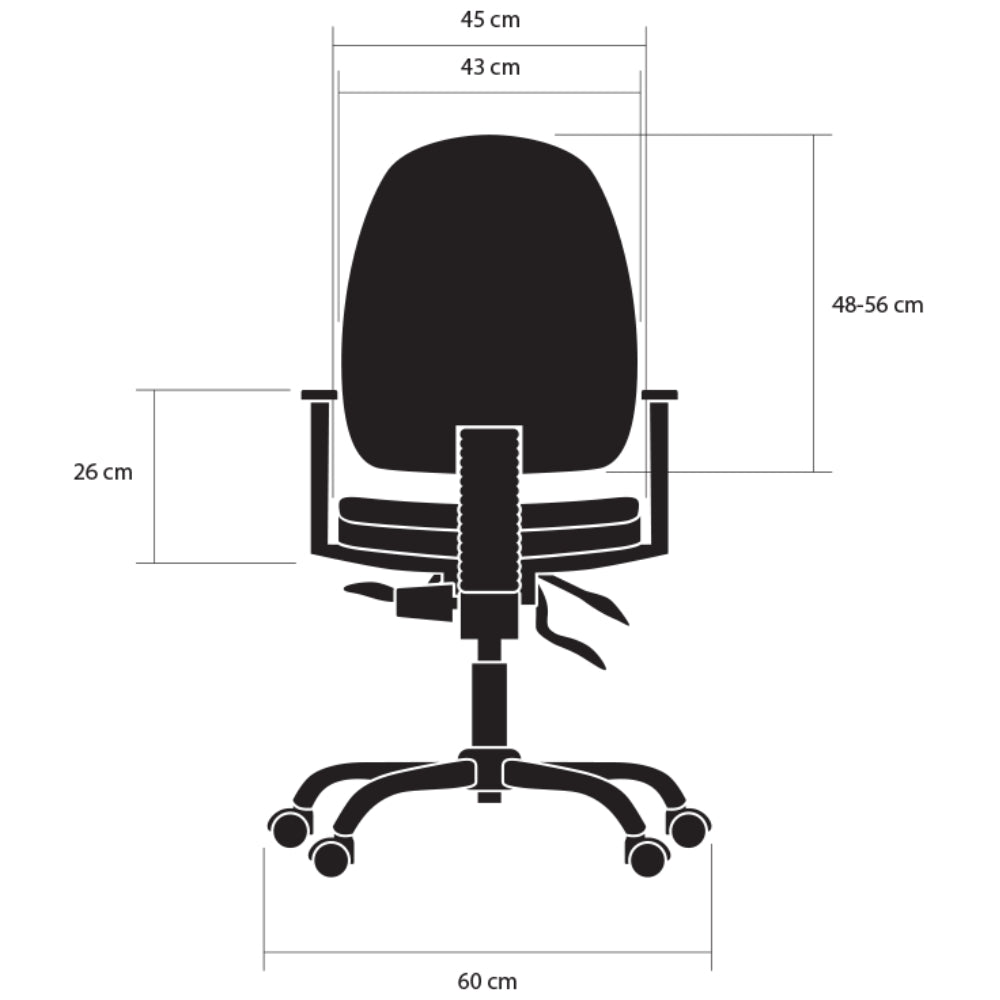 Kulik System Krzesło ergonomiczne Classic PRO czarne, 170-180 cm, 3D