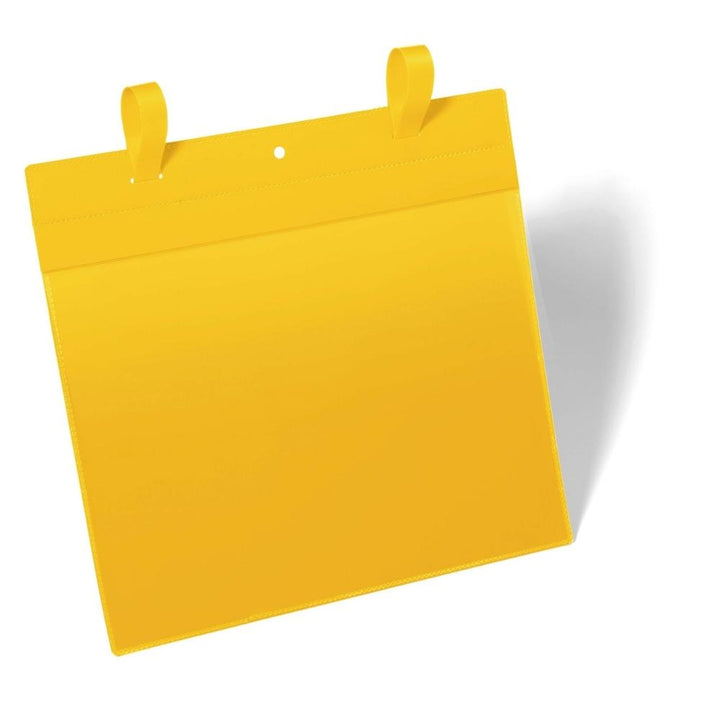 Durable Kieszeń magazynowa z paskami montażowymi A4 pozioma żółta 50szt.