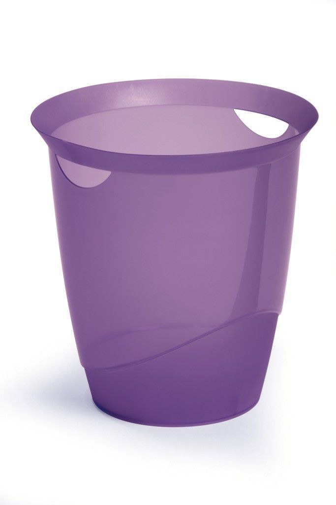 Durable Kosz na śmieci 16 l fioletowo przezroczysty Trend (6785382973617)