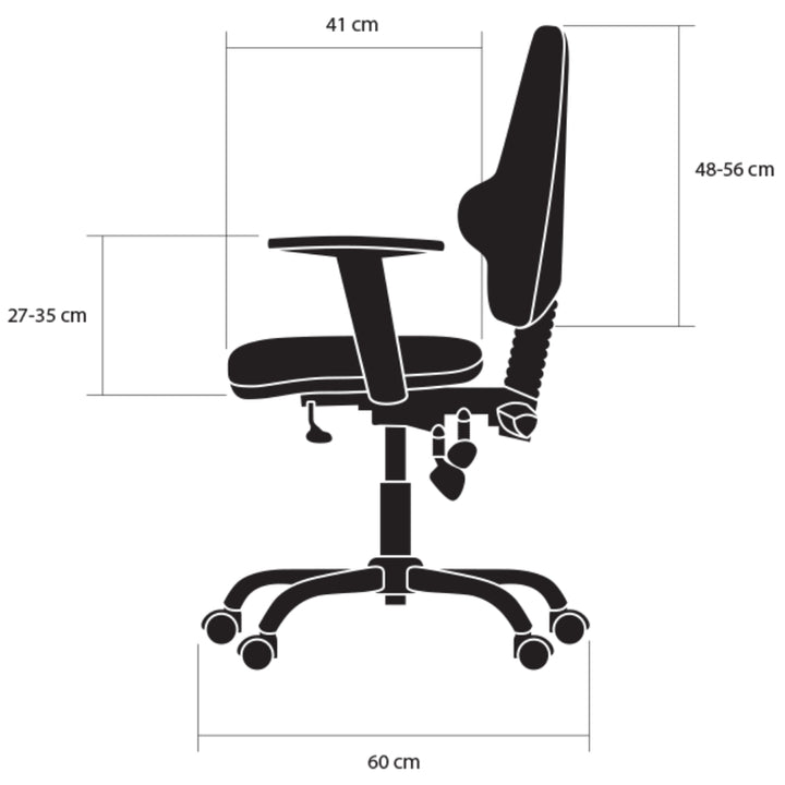 Kulik System Krzesło ergonomiczne Classic PRO czarne, 170-180 cm, 3D