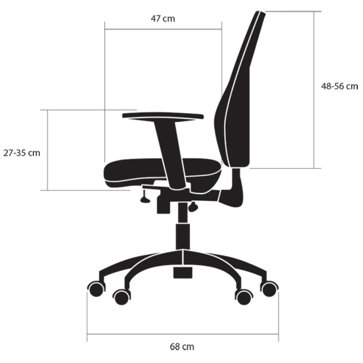 Kulik System Fotel ergonomiczny Business czarny, 180-190 cm, Vario