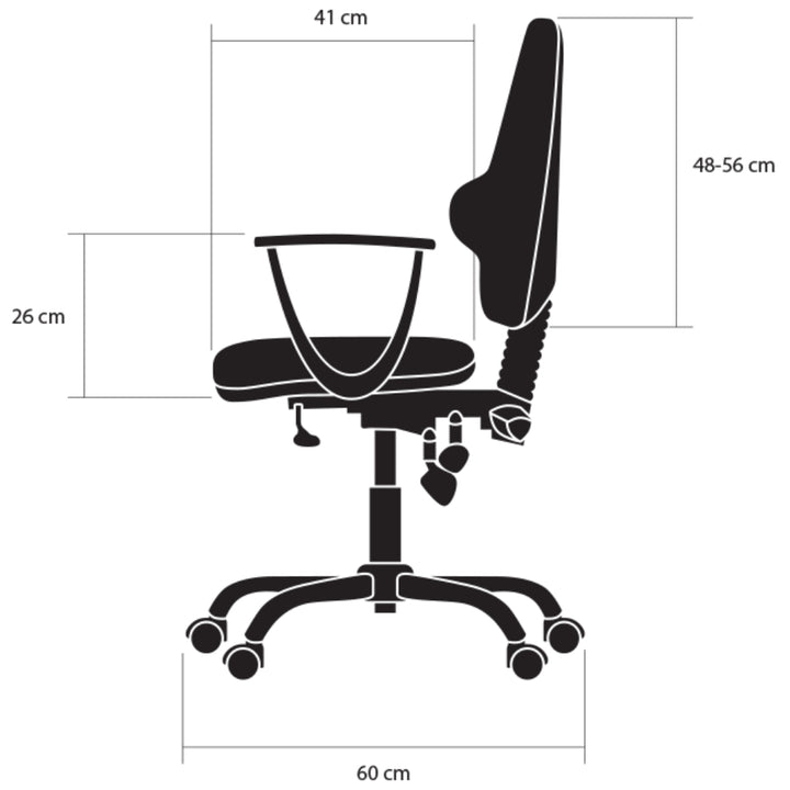 Kulik System Krzesło ergonomiczne Classic czarne, 160-170 cm, KG