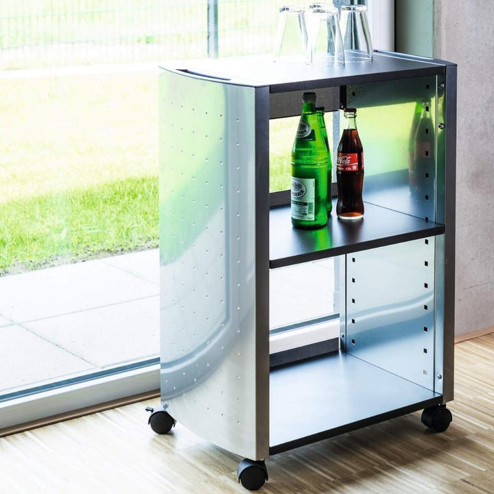 Durable DESIGN LINE Szafka biurowa Szafka na kółkach srebrna