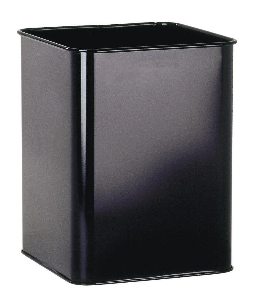 Durable Metalowy kosz na śmieci 18,5l kwadratowy czarny