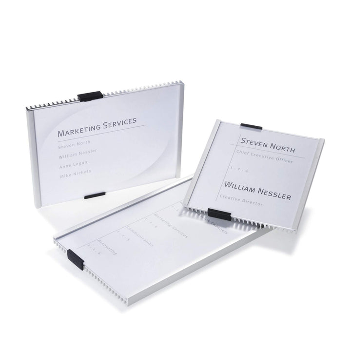 Durable INFO SIGN Tabliczka przydrzwiowa 149x52,5 mm srebrna