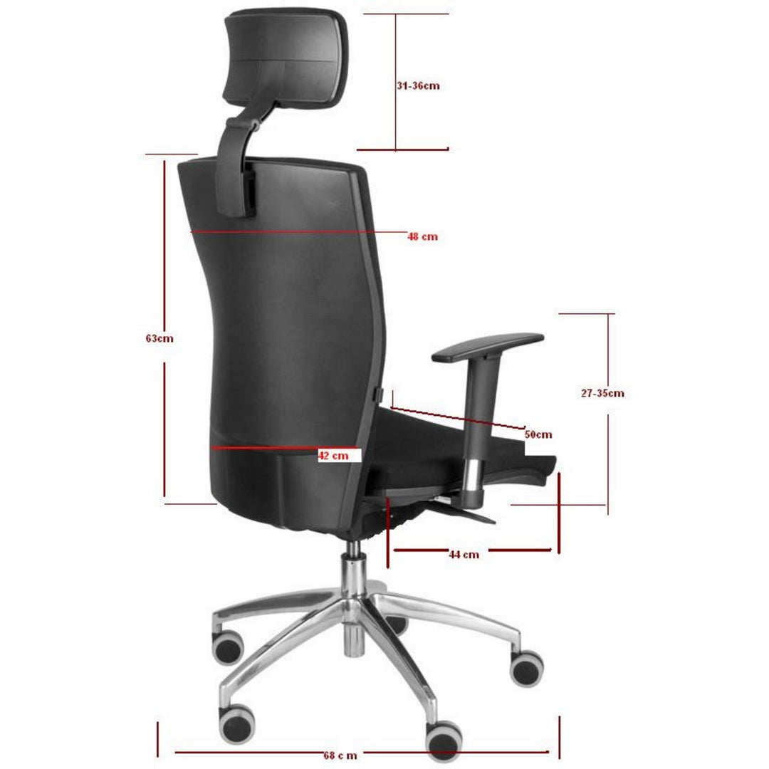 Kulik System Fotel ergonomiczny  Elegance K4, czarny, 180-190 cm, 3D