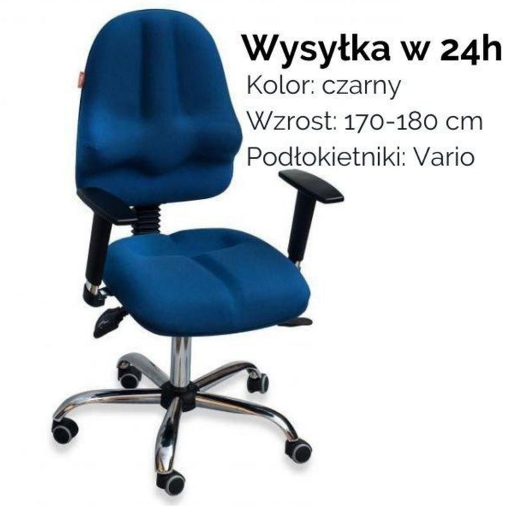 Kulik System Krzesło ergonomiczne Classic PRO czarne, 170-180 cm, Vario