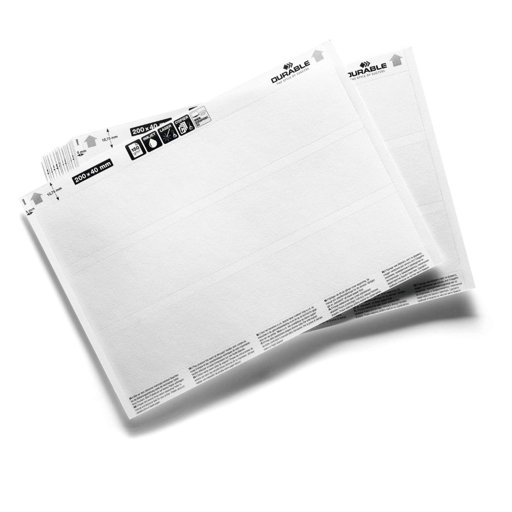 Durable Wkłady do zadrukowania A5 do produktów magazynowych 200x40mm
