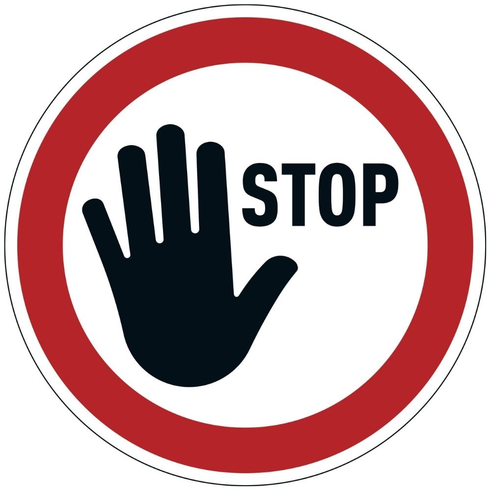 Durable Samoprzylepne oznaczenie "STOP" usuwalne