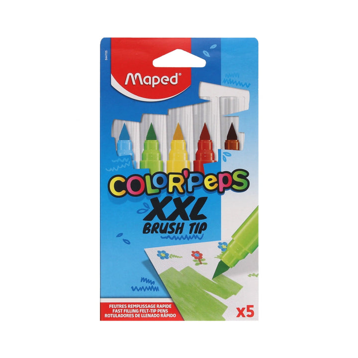 Maped Flamastry Pędzelkowe Colorpeps Brush Jumbo XXL 5 kolorów