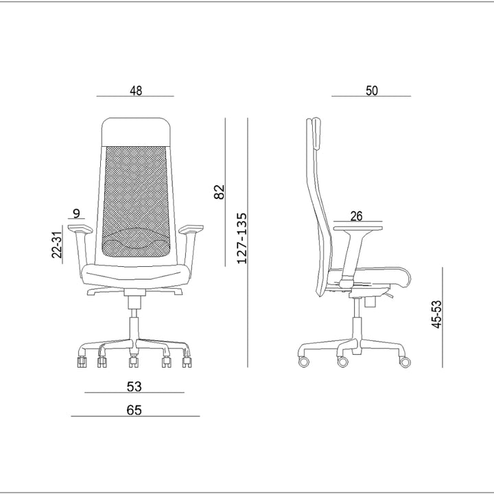 UNIQUE Ergonomiczny fotel biurowy ARES MESH