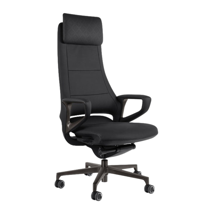UNIQUE Ergonomiczny fotel biurowy VIRGO Eko-Skóra Czarna