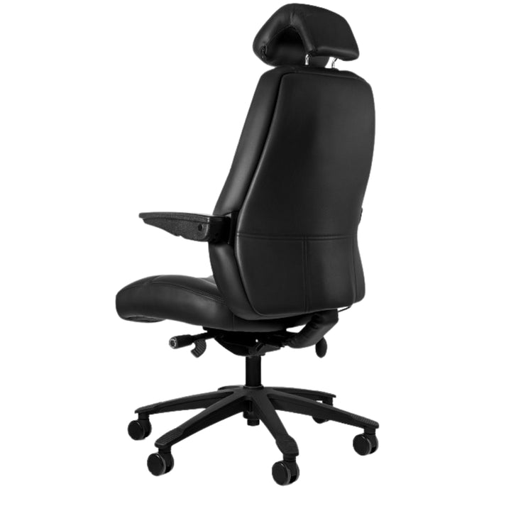 UNIQUE Ergonomiczny fotel biurowy ATLAS Eko Skóra Czarna