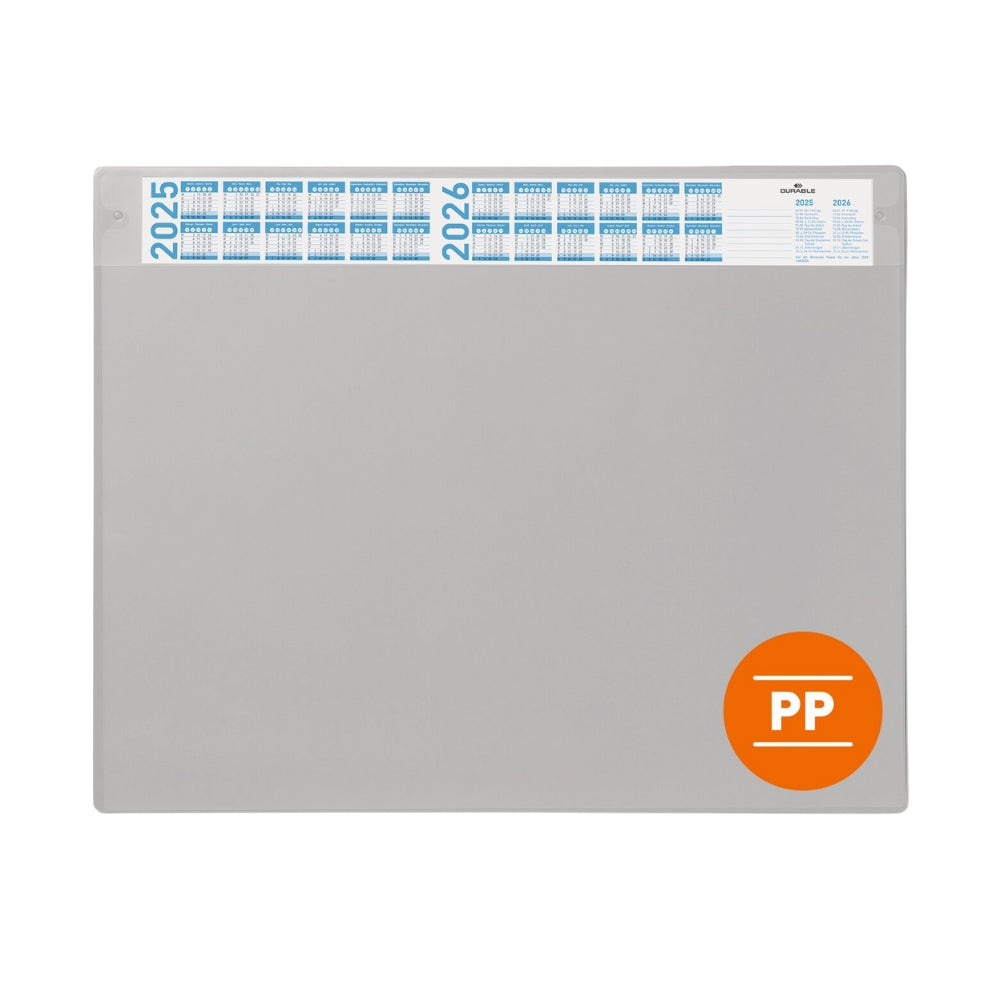 Durable Podkład na biurko 650x480 mm z kalendarzem i zdejmowaną nakładką PP