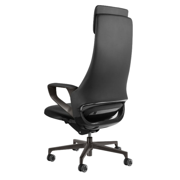 UNIQUE Ergonomiczny fotel biurowy VIRGO Skóra Naturalna Czarna