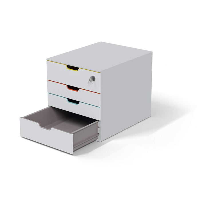 Durable Pojemnik na dokumenty z szufladami VARICOLOR® MIX 4 SAFE zamykany na klucz