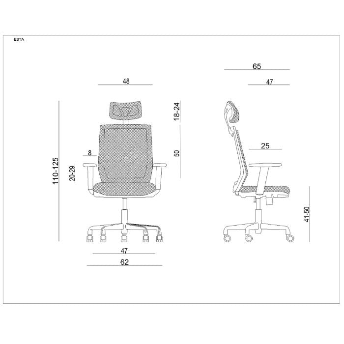 UNIQUE Fotel ergonomiczny Esta