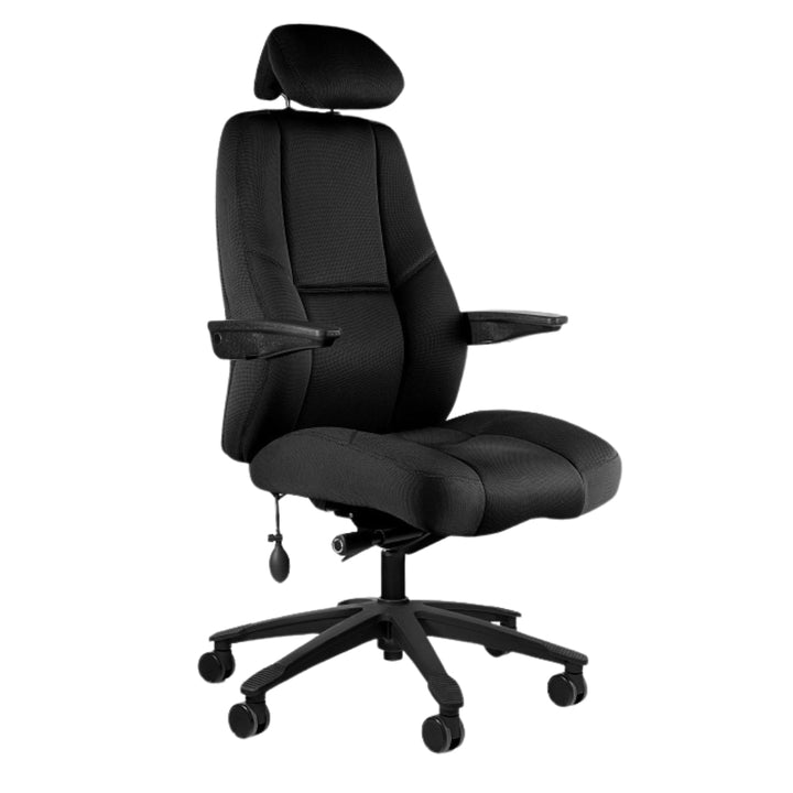 UNIQUE Ergonomiczny fotel biurowy ATLAS Tkanina Czarna