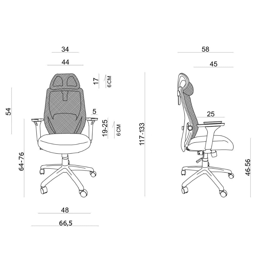 UNIQUE Ergonomiczny fotel biurowy CHESTER Czarny