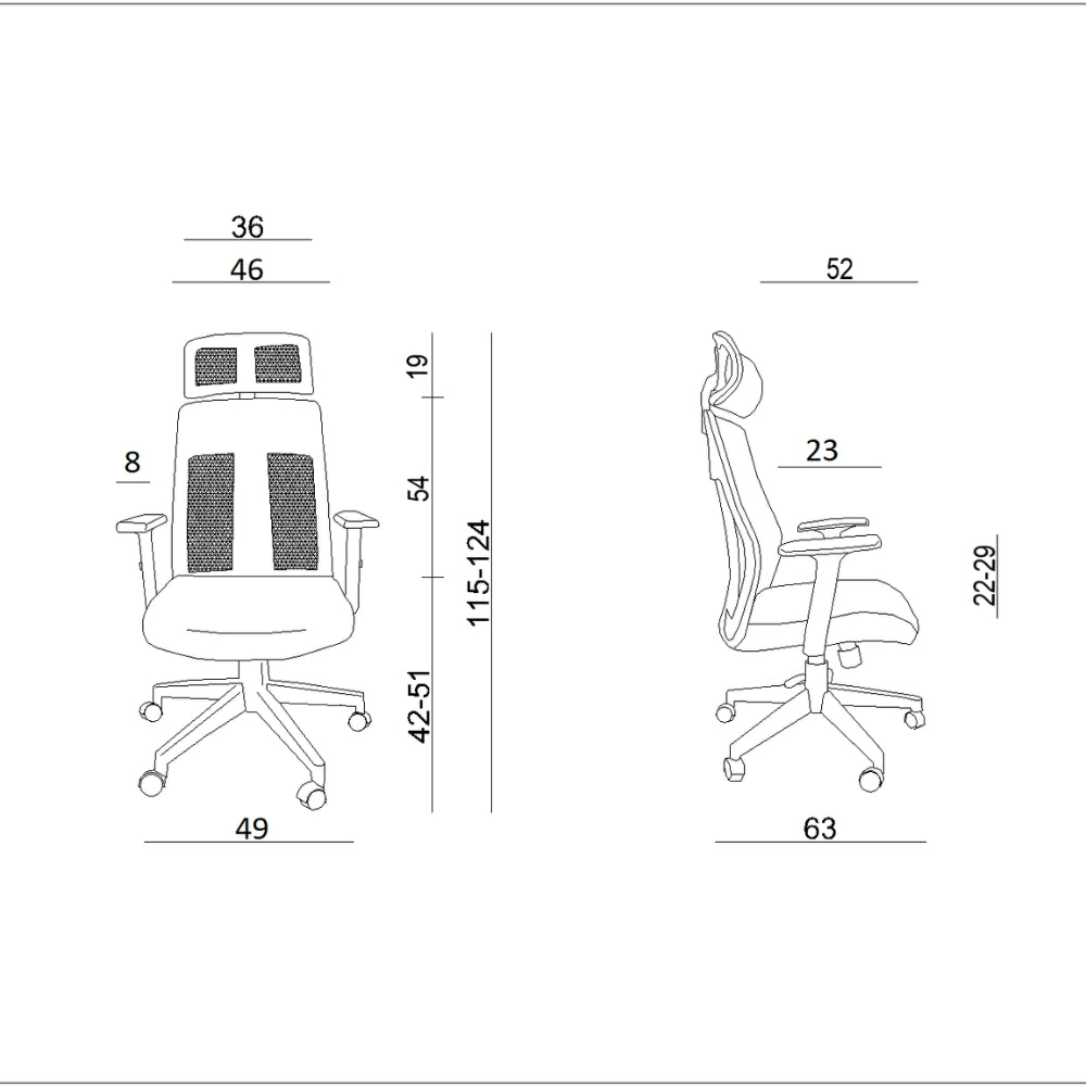 UNIQUE Ergonomiczny fotel biurowy EXPLORE Czarny