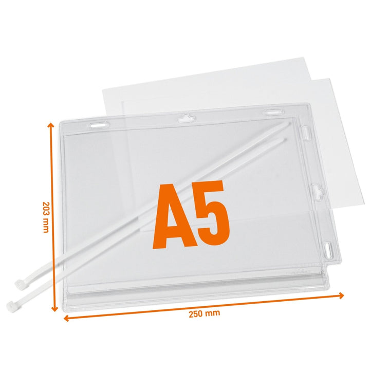 Durable Kieszeń informacyjna z opaską Wodoodporna A5 5szt