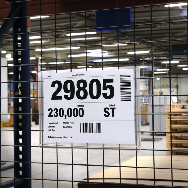 Durable Kieszeń magazynowa z uchwytami z drutu A4 pozioma PP