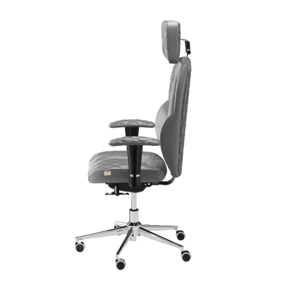 Kulik System Krzesło ergonomiczne Business Comfort Ciemno-Szary Pikowany