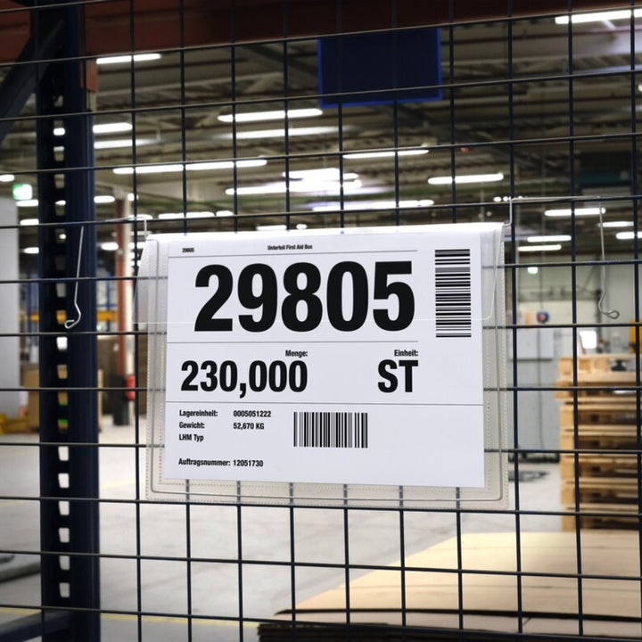 Durable Kieszeń magazynowa z uchwytami z drutu z klapka A4 pozioma PP