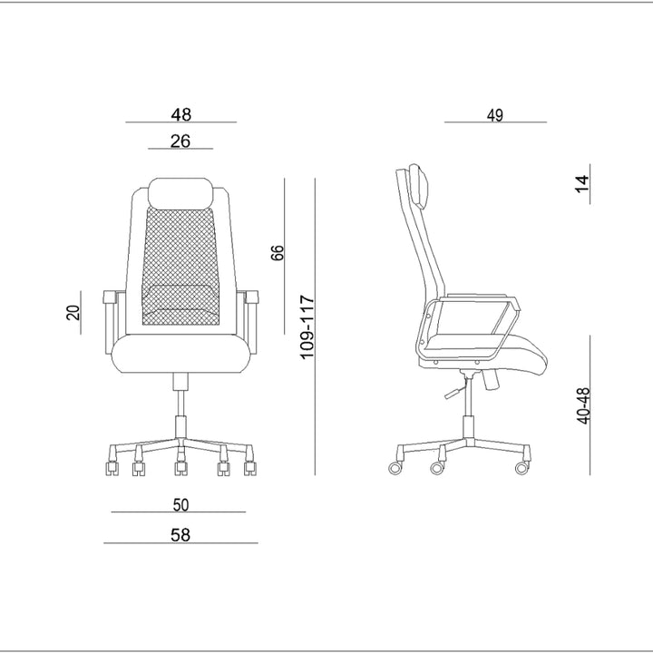 UNIQUE Ergonomiczny fotel biurowy FOX