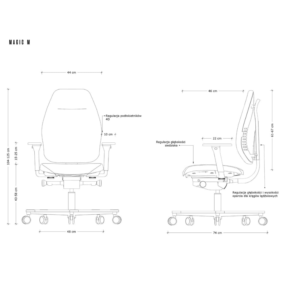 UNIQUE Ergonomiczny fotel biurowy MAGIC M