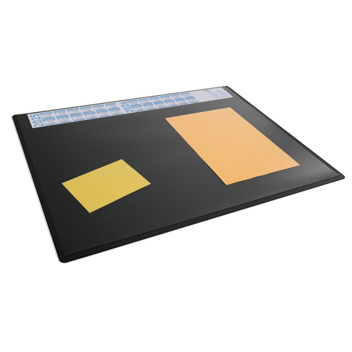 Durable Podkład na biurko z kalendarzem i przezroczystą nakładką PP 650x500 mm Czarny
