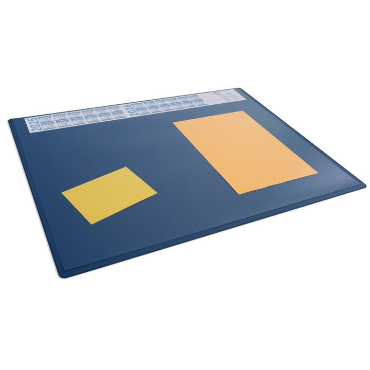 Durable Podkład na biurko z kalendarzem i przezroczystą nakładką PP 650x500 mm Niebieski