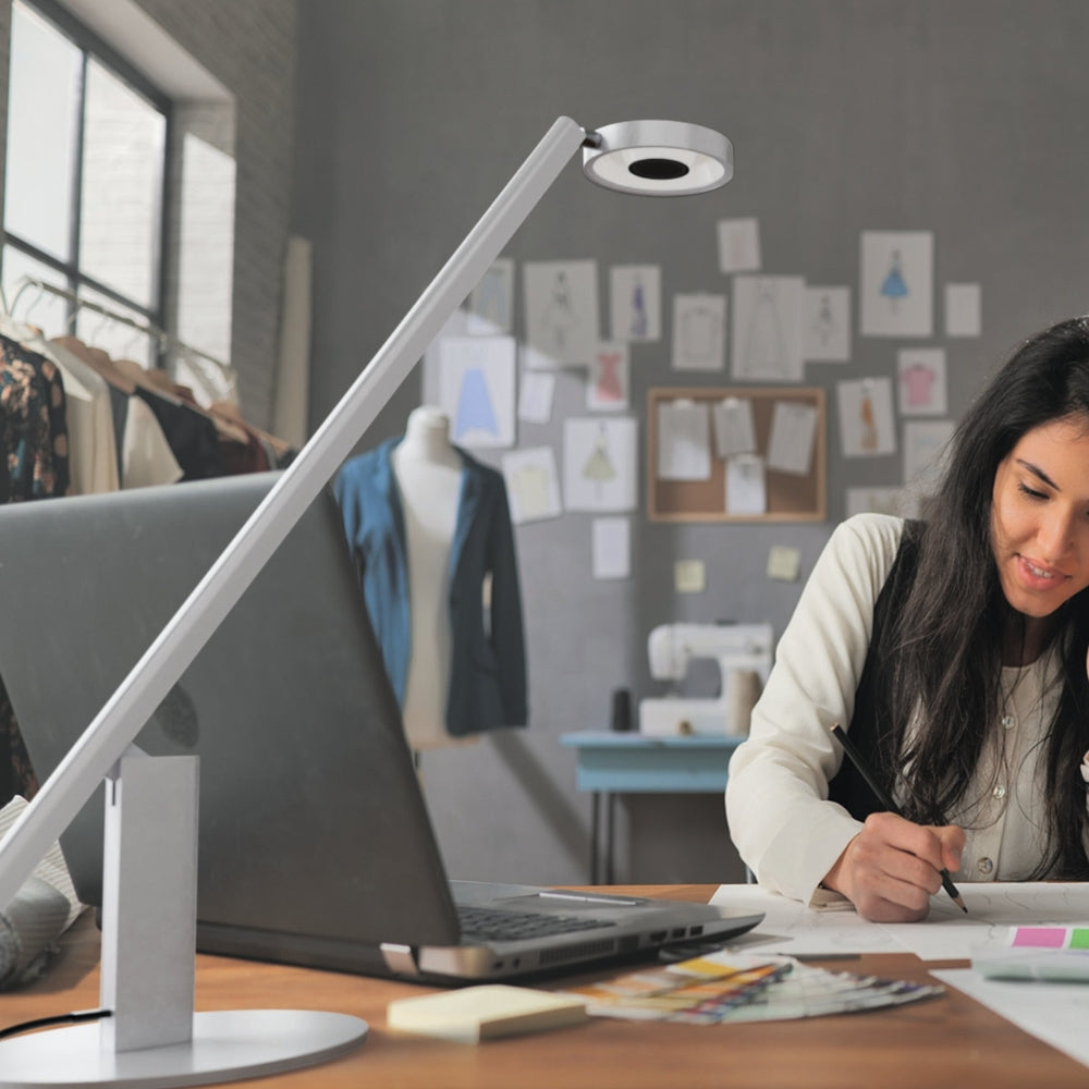 Durable Lampa biurkowa LUCTRA® TABLE LITE Srebrny