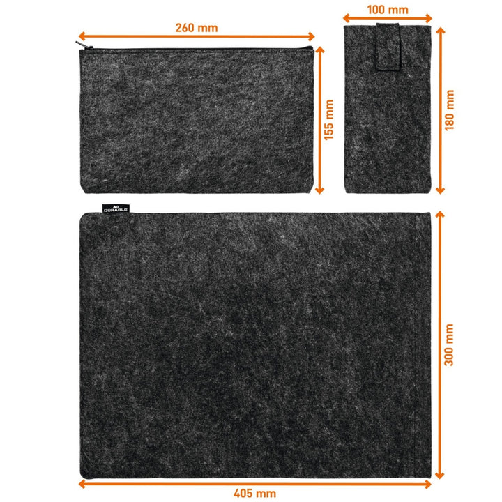 Durable Zestaw etui na laptopa, telefon i akcesoria EFFECT 16,4'' Ciemnozielony