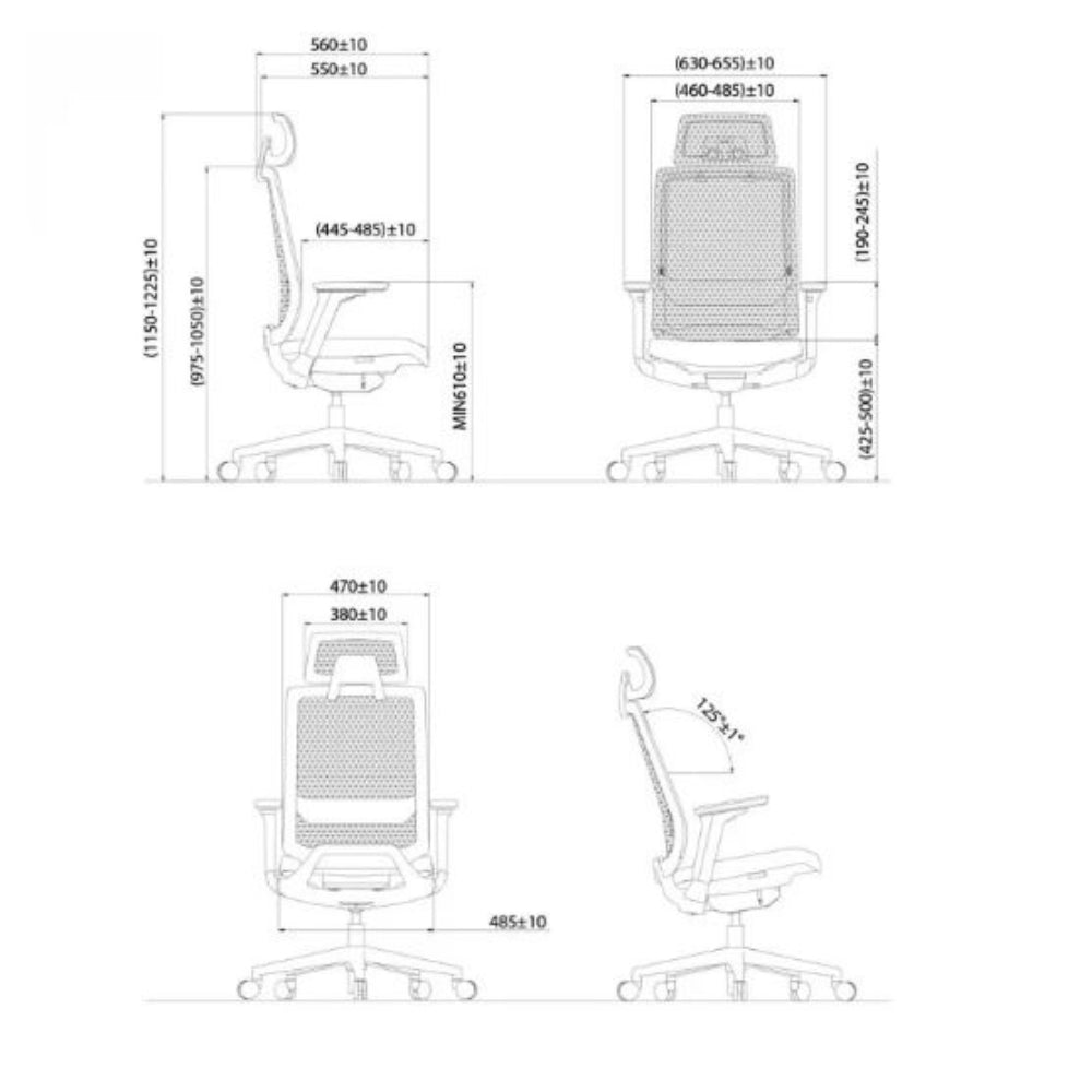 ELZAP Fotel ergonomiczny Sidde ESD 100B
