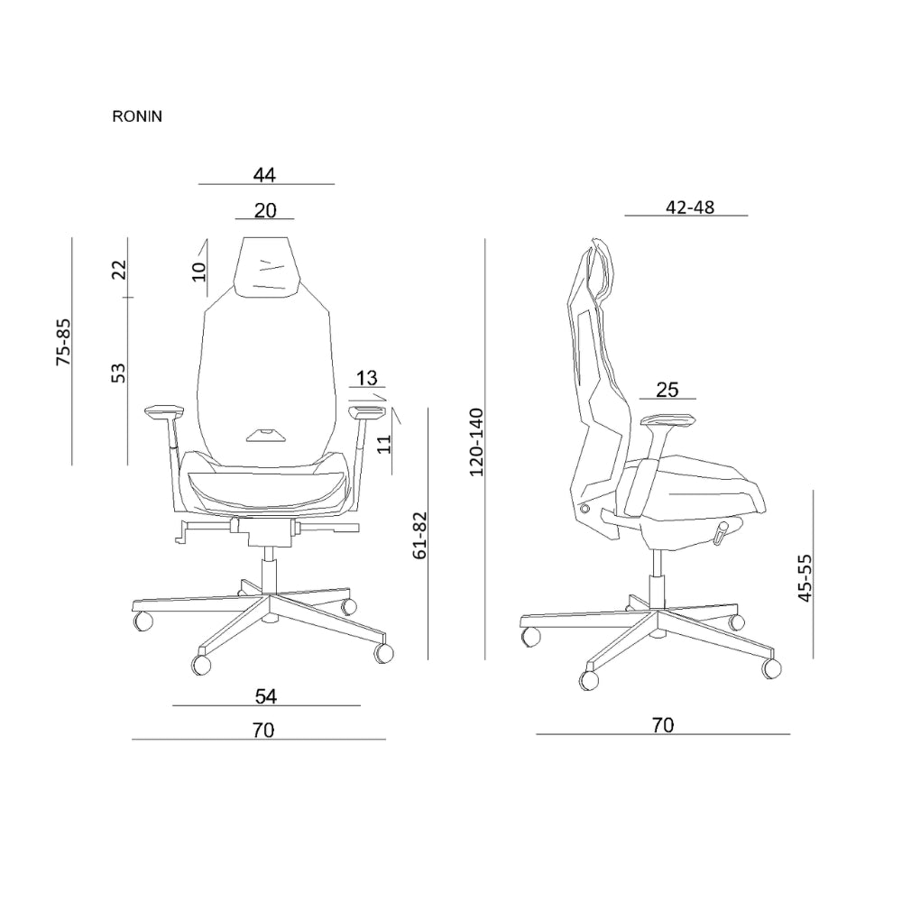 UNIQUE Ergonomiczny fotel biurowy RONIN