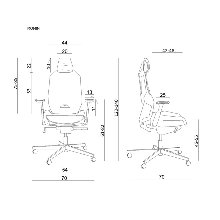 UNIQUE Ergonomiczny fotel biurowy RONIN