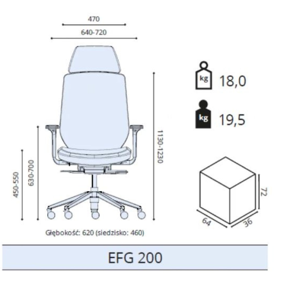ELZAP Fotel ergonomiczny Kivi EFG 200B