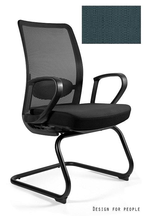 UNIQUE Krzesło biurowe ANGGUN SKID Steelblue