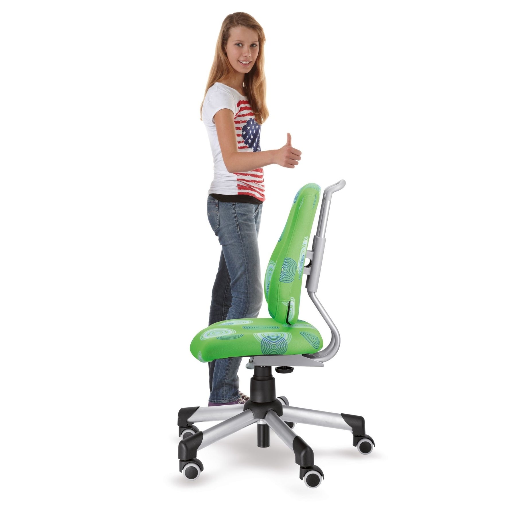 Mayer Ergonomiczne krzesło rosnące z dzieckiem Actikid A2 czerwone kółka