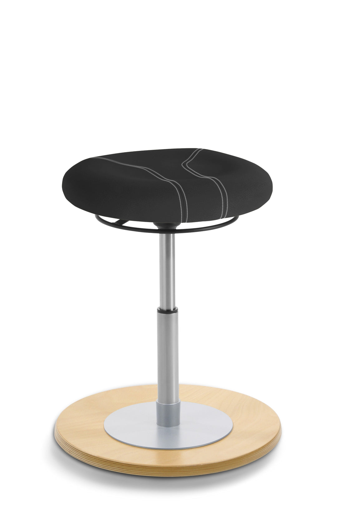 Mayer MyErgosit Taboret Krzesło Stołek balansujący płaski 37-50cm podstawa sklejka naturalna 1111 N