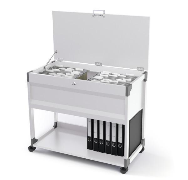 Durable Wózek na teczki z pokrywą System file trolley 100 (6785445200049)