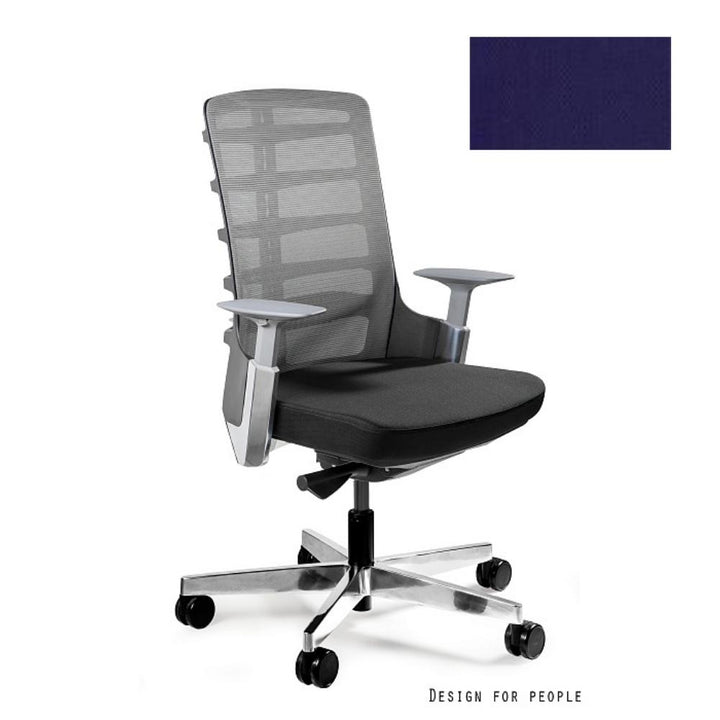 UNIQUE Fotel ergonomiczny Spinelly M czarny stelaż tkanina