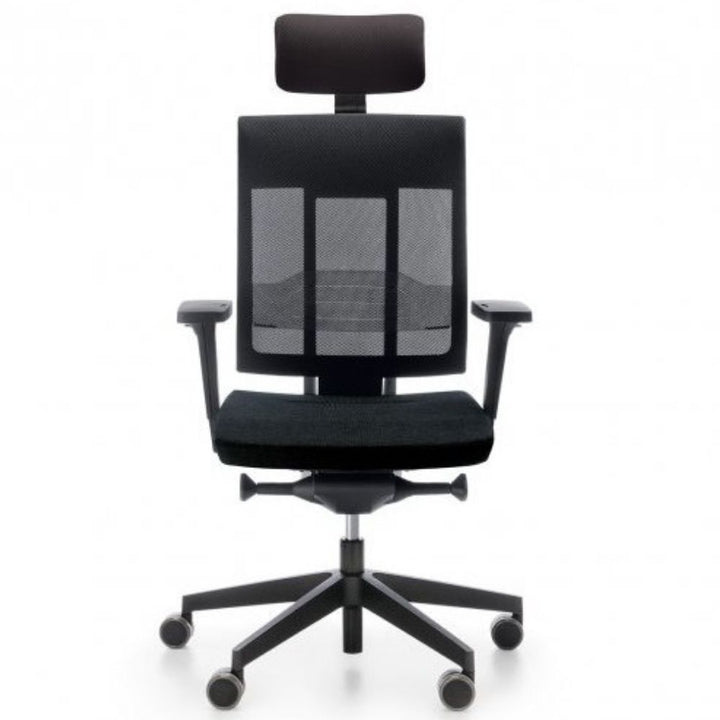 Profim Fotel ergonomiczny Xenon Net 111 ciemnoszary z zagłówkiem