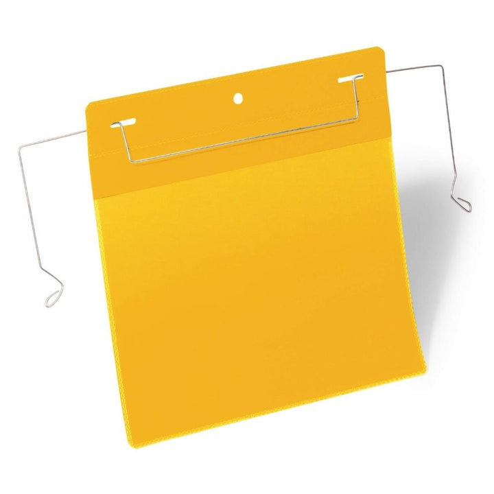 Durable Kieszeń magazynowa z uchwytami z drutu A5 pozioma żółta 50szt.