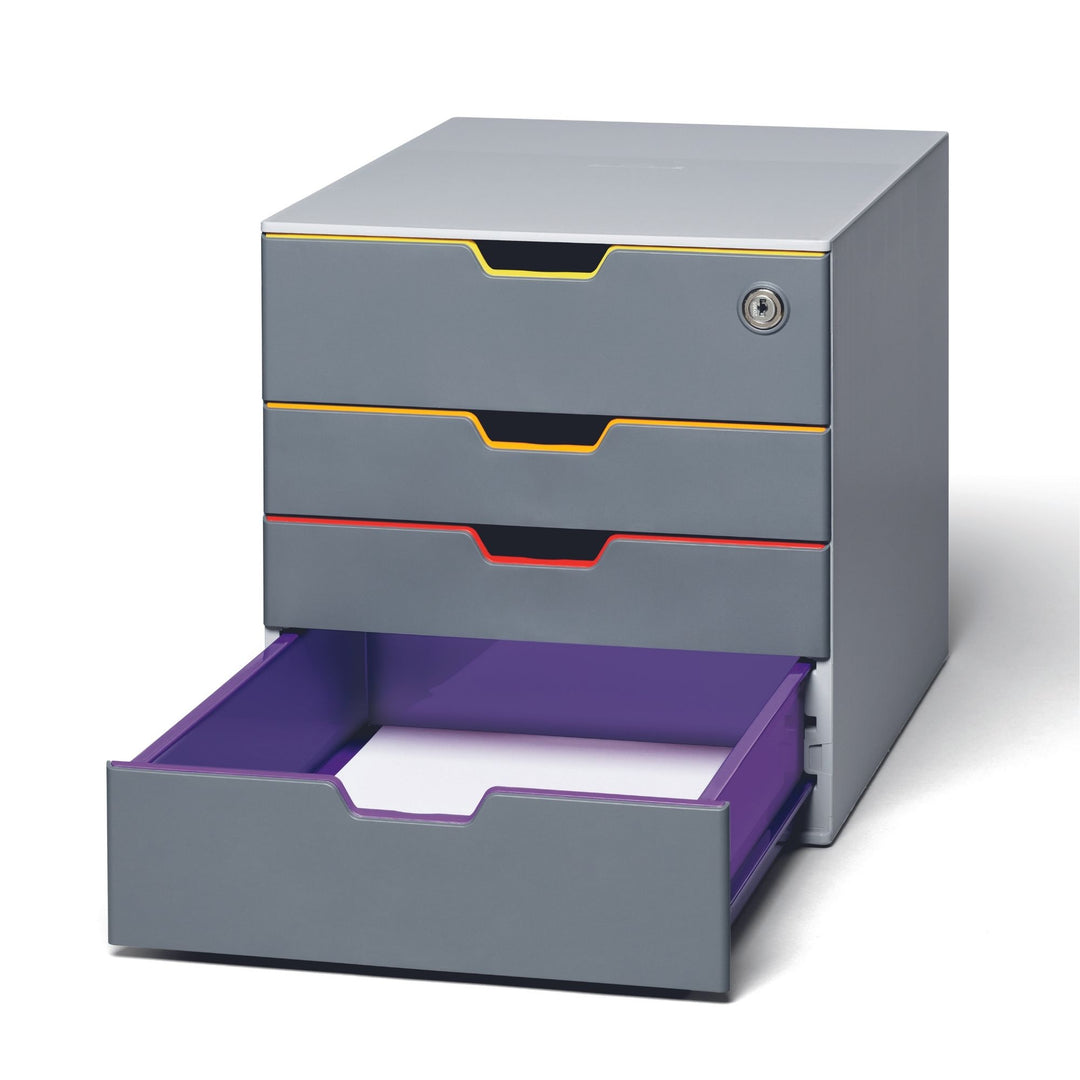Durable Varicolor Safe pojemnik na dokumenty z 4 szufladami z zamkiem